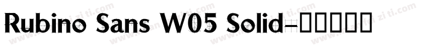Rubino Sans W05 Solid字体转换